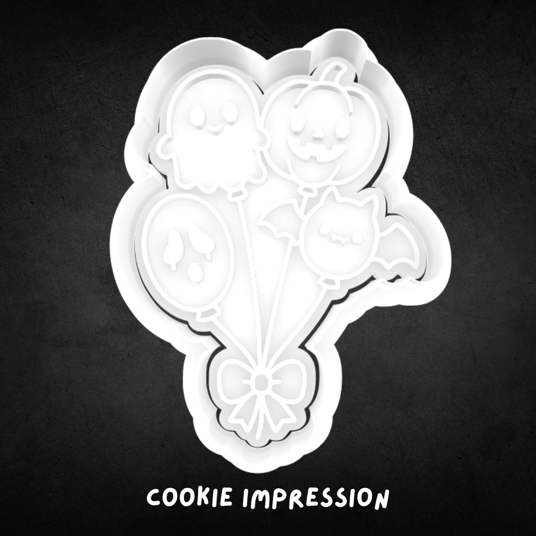 Halloween Balloons Cookie Cutter and Stamp