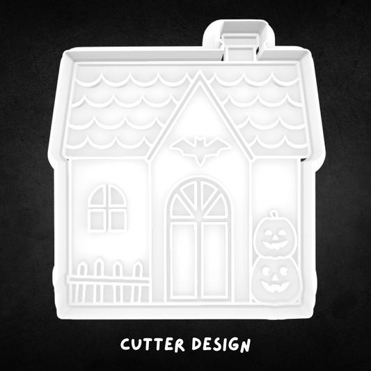 Halloween Haunted House 01 Cookie Cutter and Stamp