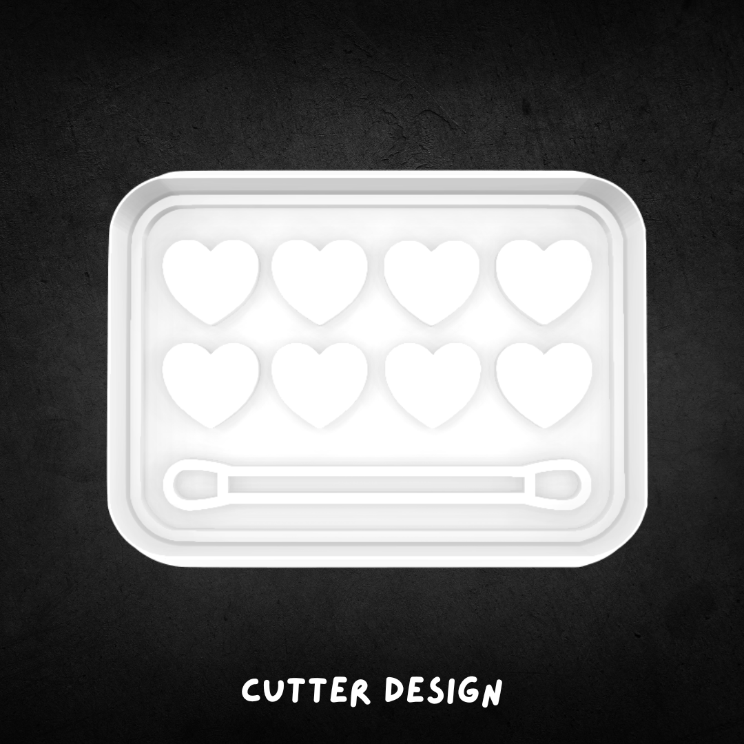 Heart Eyeshadow Palette Cookie Cutter and Stamp