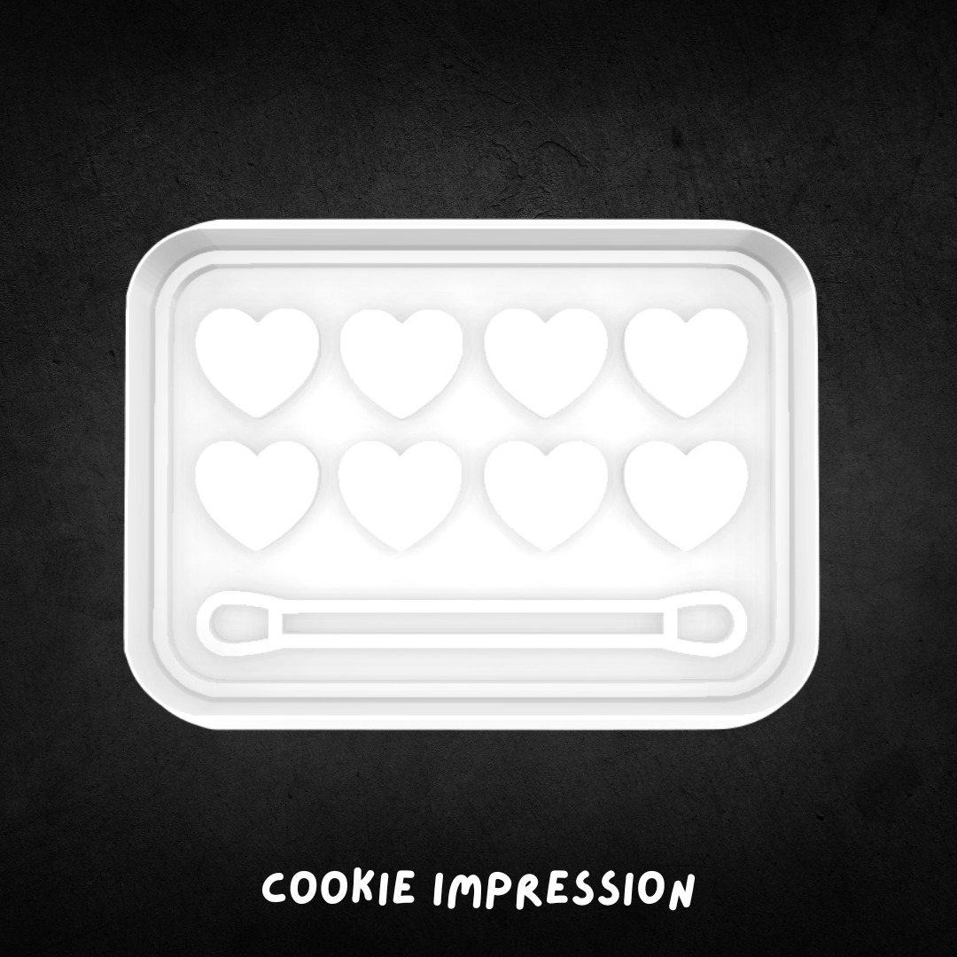 Heart Eyeshadow Palette Cookie Cutter and Stamp
