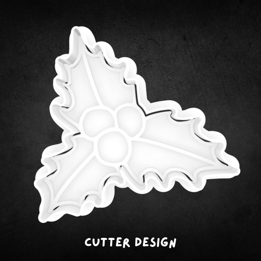 Christmas Holly Cookie Cutter and Stamp