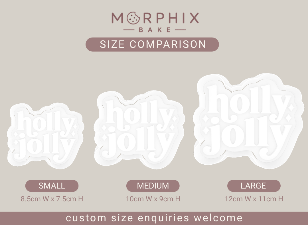 Holly Jolly Cookie Cutter and Stamp