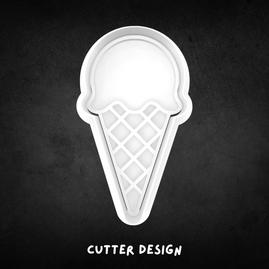 Ice Cream 01 Cookie Cutter and Stamp