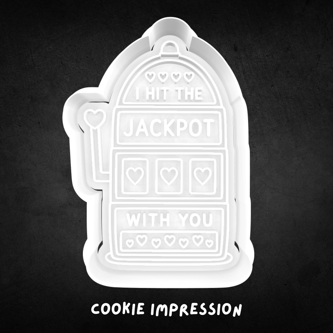 I Hit The Jackpot With You Cookie Cutter and Stamp