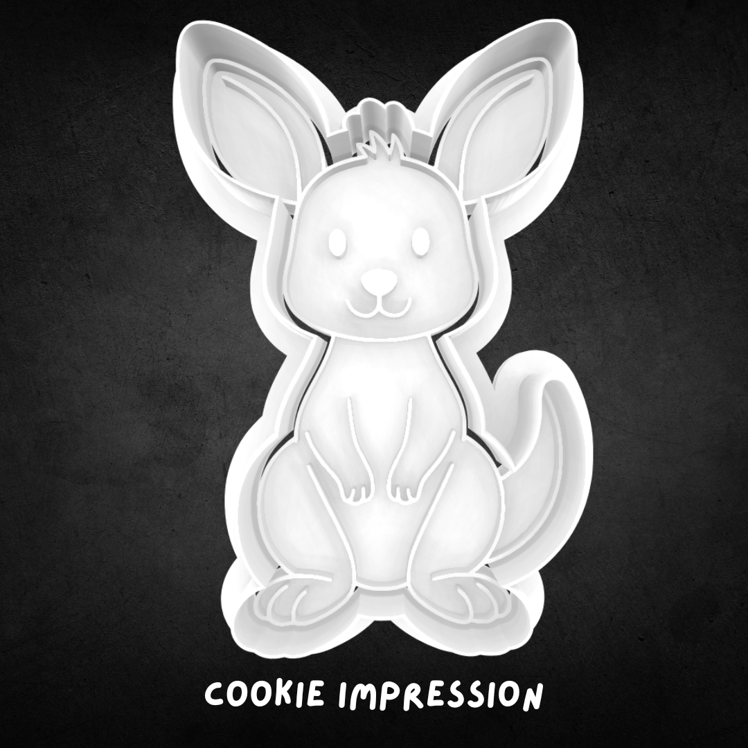 Kangaroo 01 Cookie Cutter and Stamp