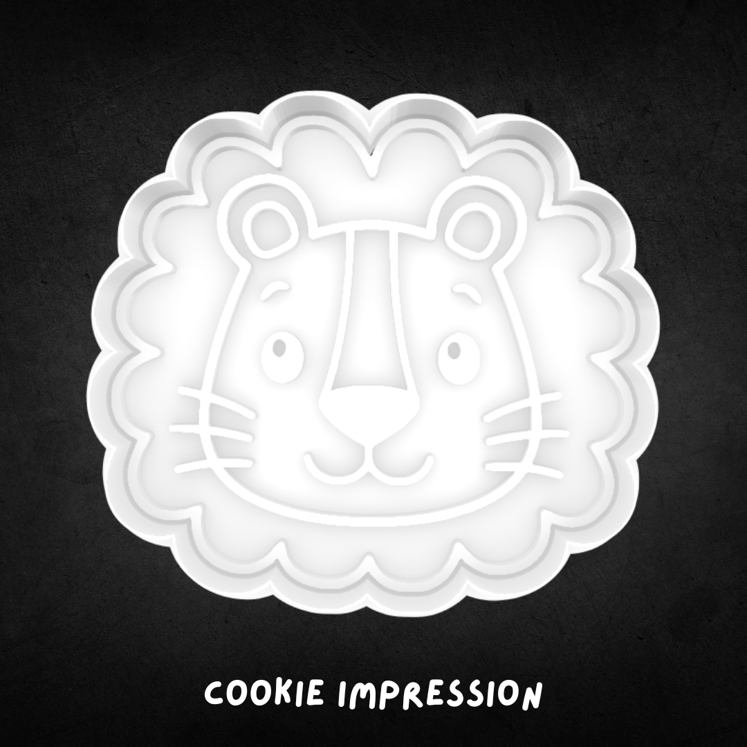 Lion Face Cookie Cutter and Stamp