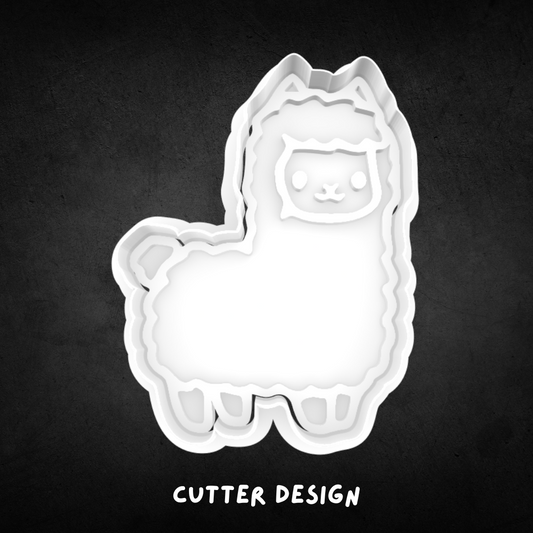 Llama Cookie Cutter and Stamp