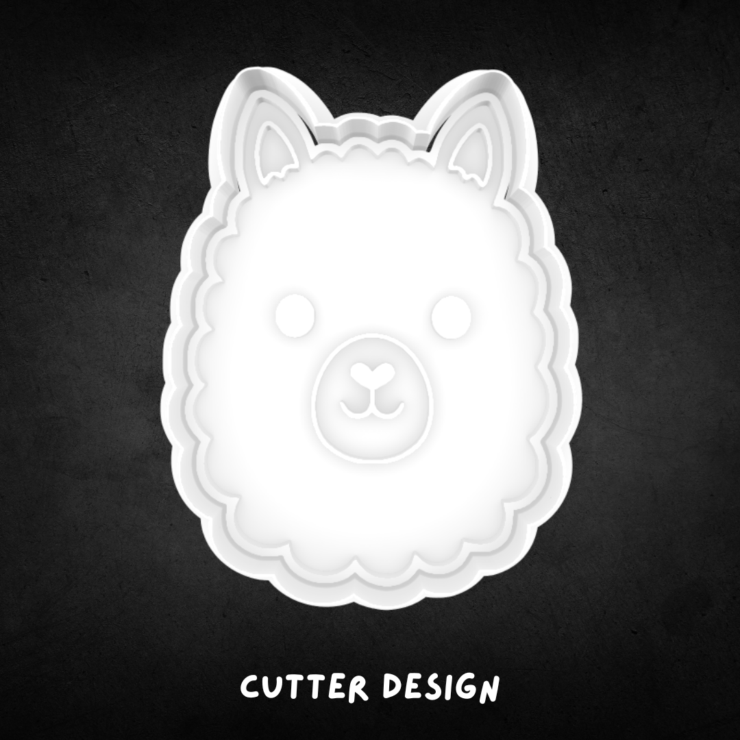 Llama Face Cookie Cutter and Stamp