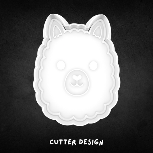Llama Face Cookie Cutter and Stamp