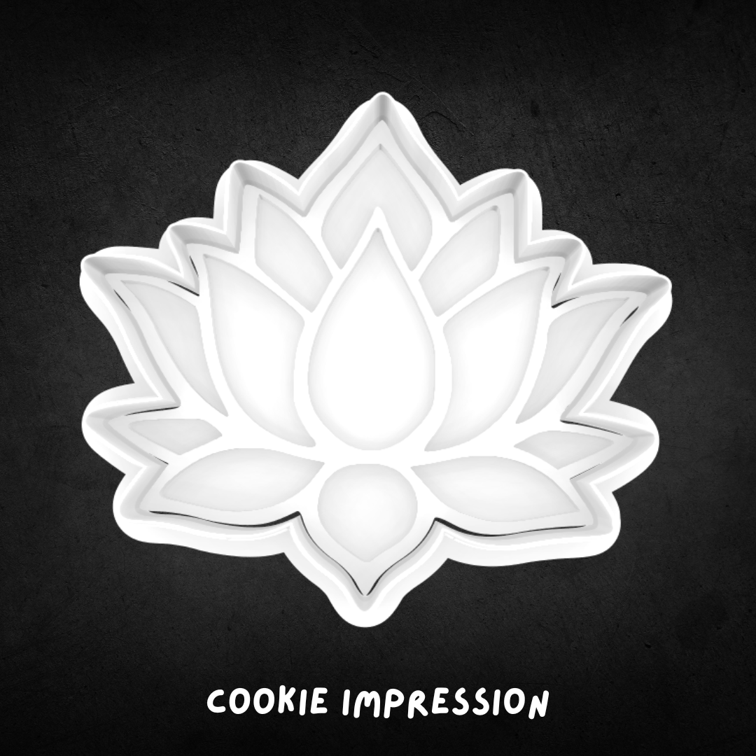 Lotus Flower Cookie Cutter and Stamp