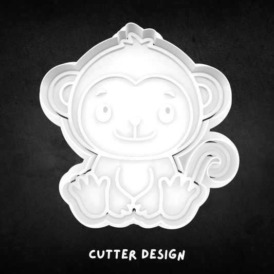 Monkey Cookie Cutter and Stamp