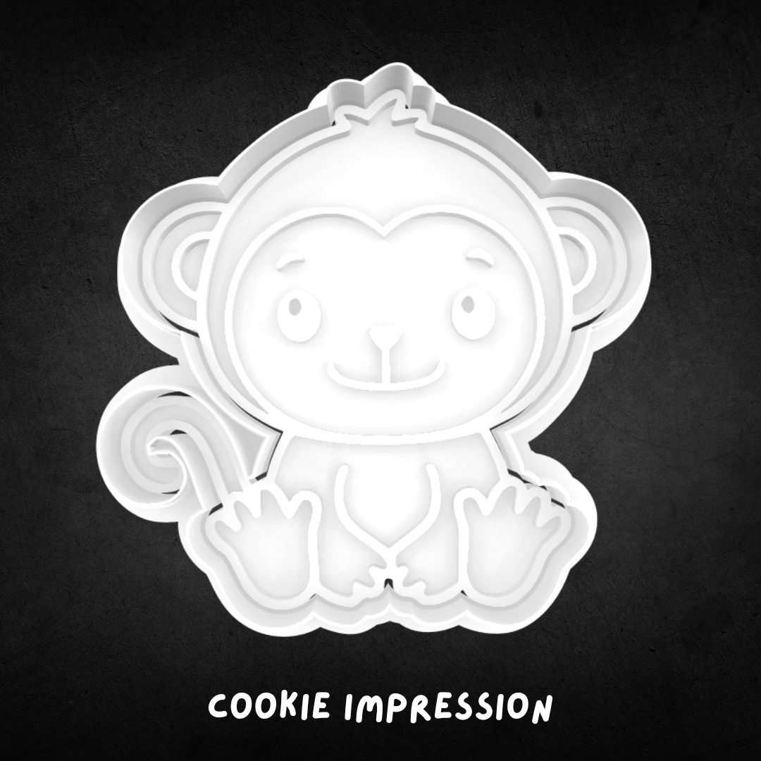 Monkey Cookie Cutter and Stamp