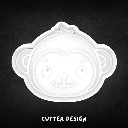 Monkey Face Cookie Cutter and Stamp