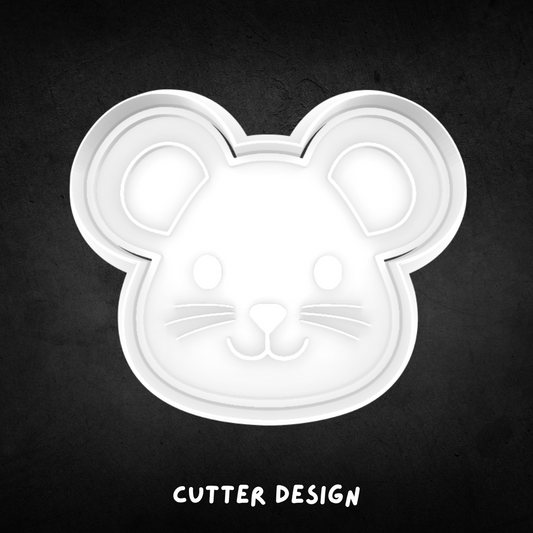 Mouse Face Cookie Cutter and Stamp