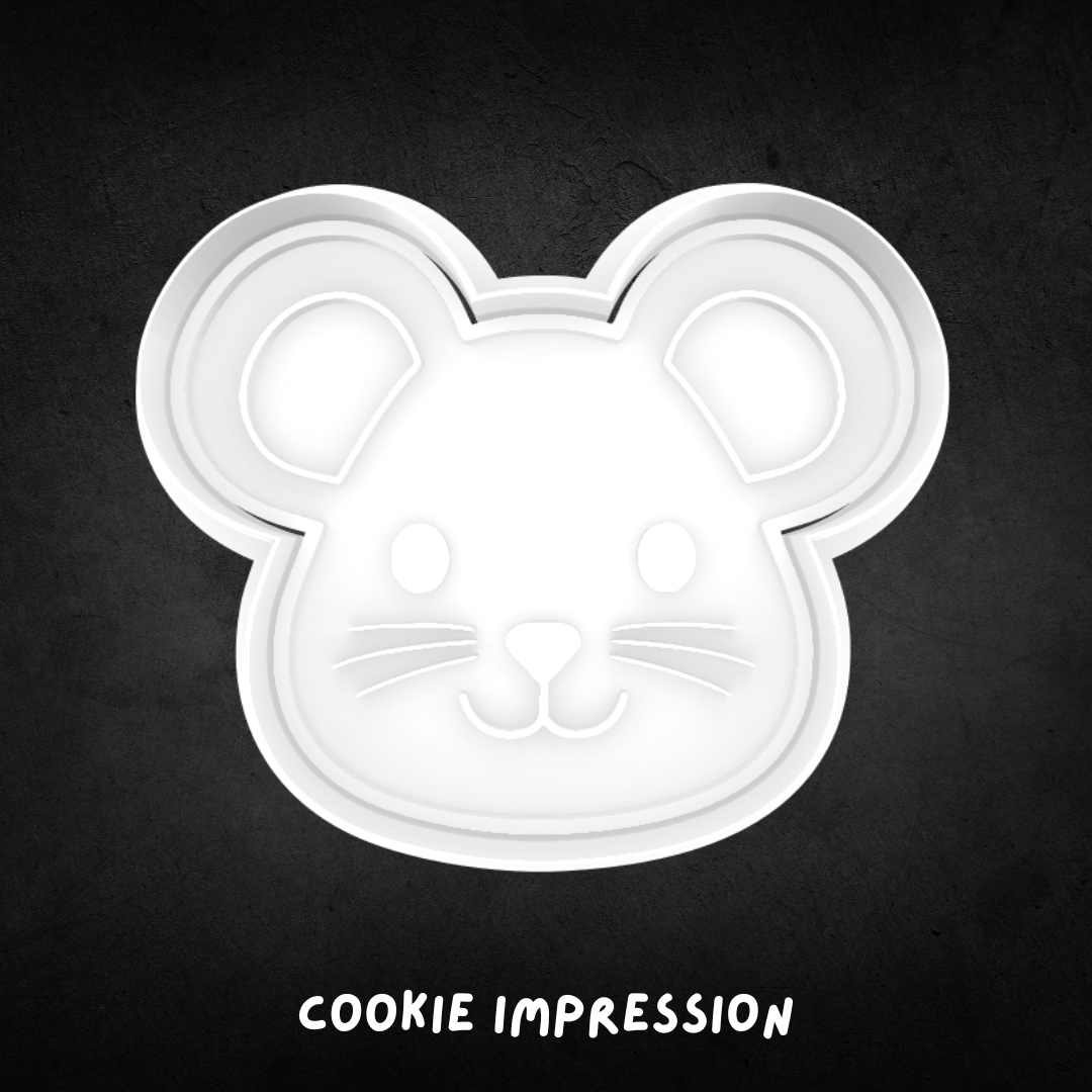 Mouse Face Cookie Cutter and Stamp