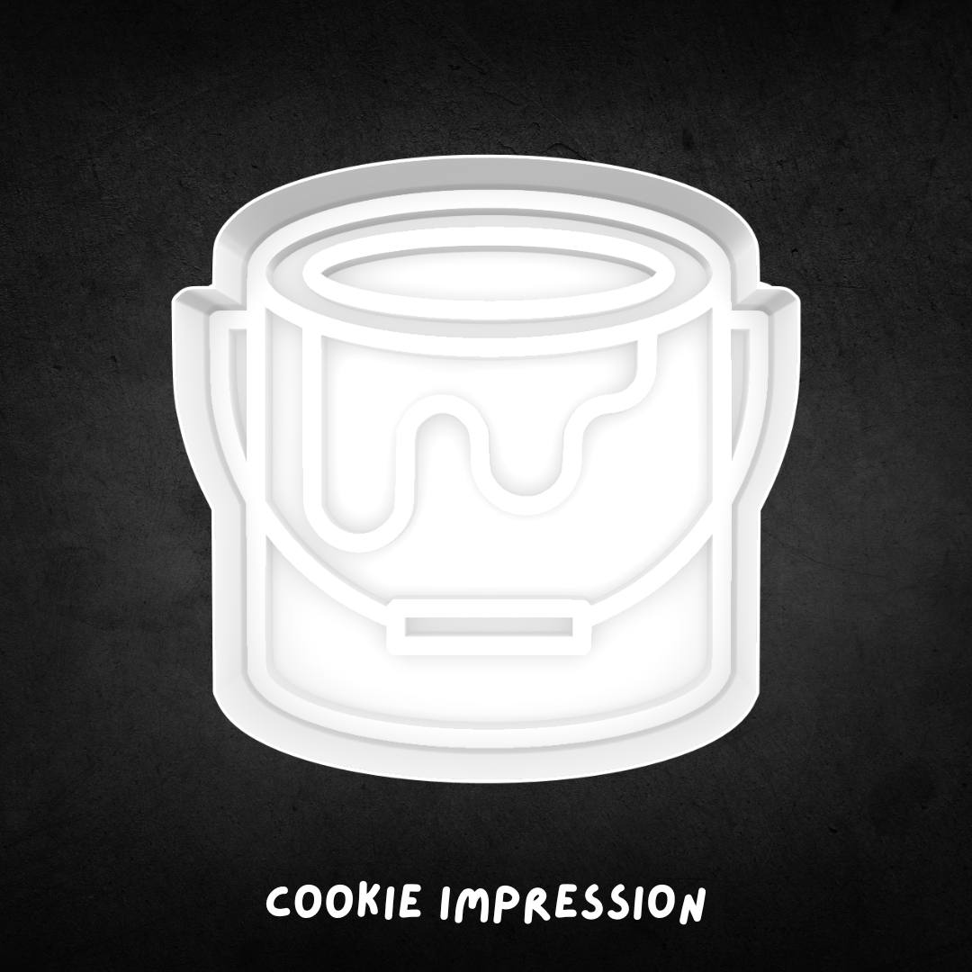 Paint Bucket Cookie Cutter and Stamp