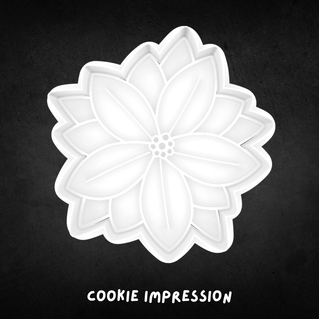 Poinsettia Cookie Cutter and Stamp