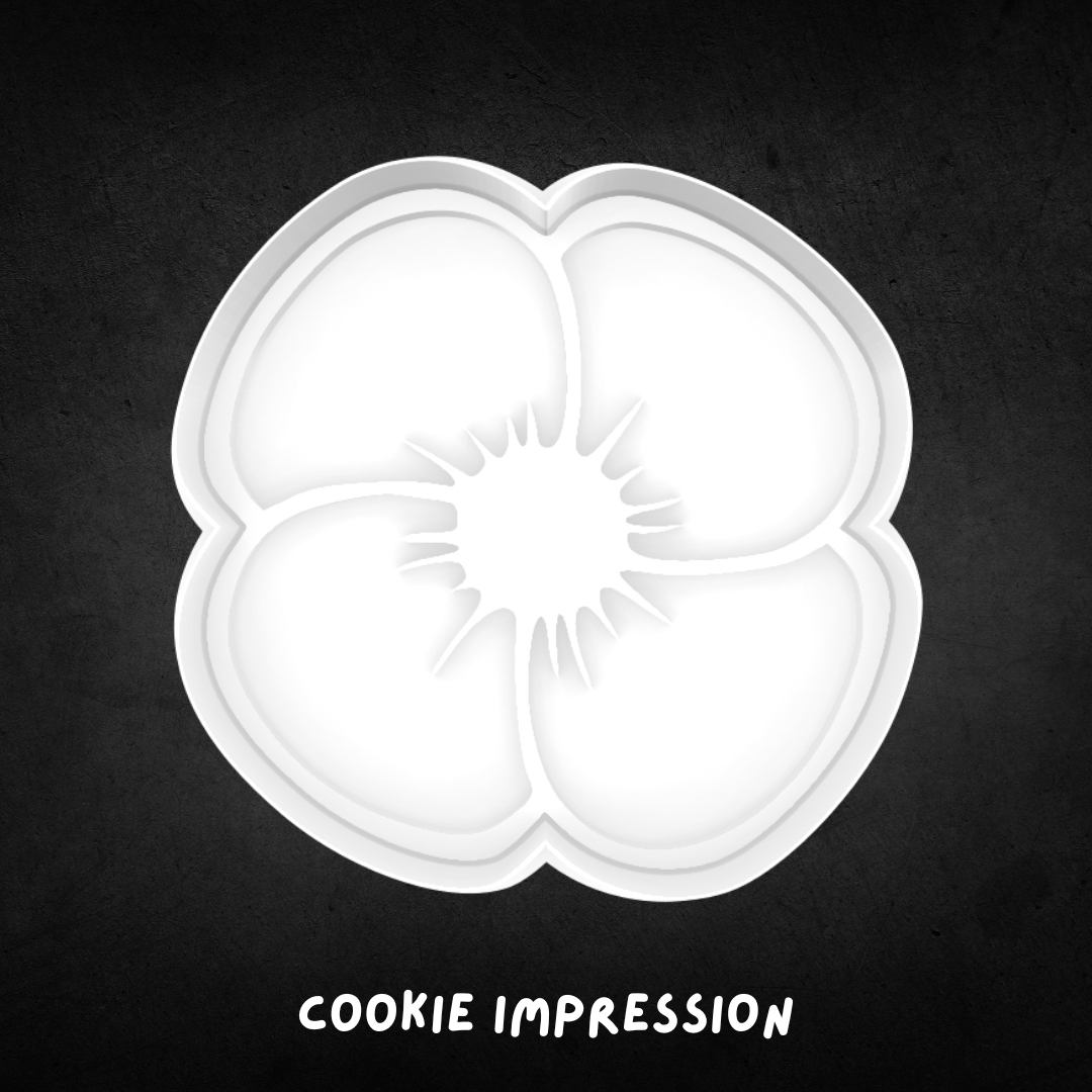 Poppy Cookie Cutter and Stamp