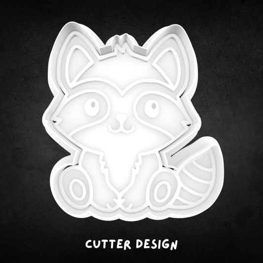 Racoon Cookie Cutter and Stamp