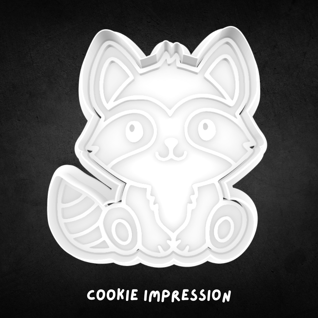 Racoon Cookie Cutter and Stamp