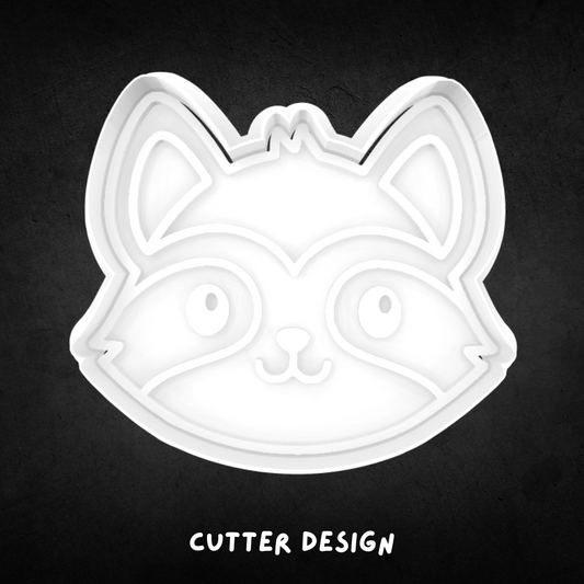 Racoon Face Cookie Cutter and Stamp