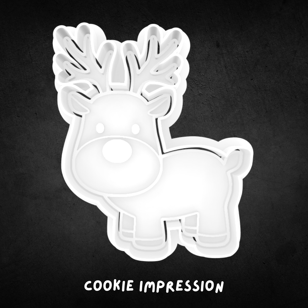 Christmas Reindeer Cookie Cutter and Stamp
