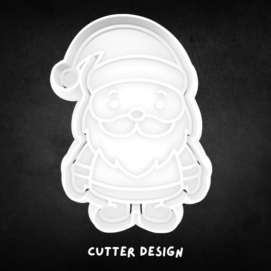 Christmas Santa Cookie Cutter and Stamp