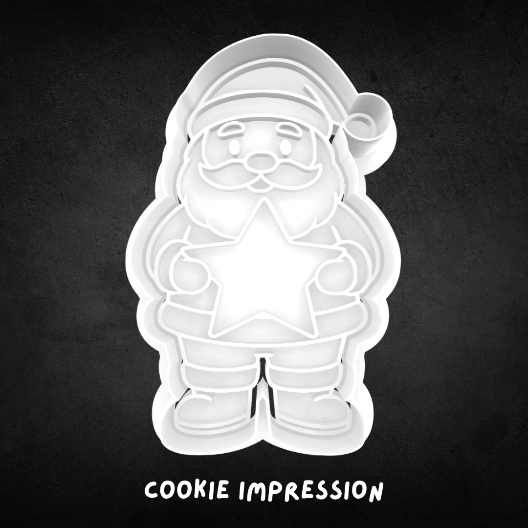 Christmas Santa Claus 02 Cookie Cutter and Stamp