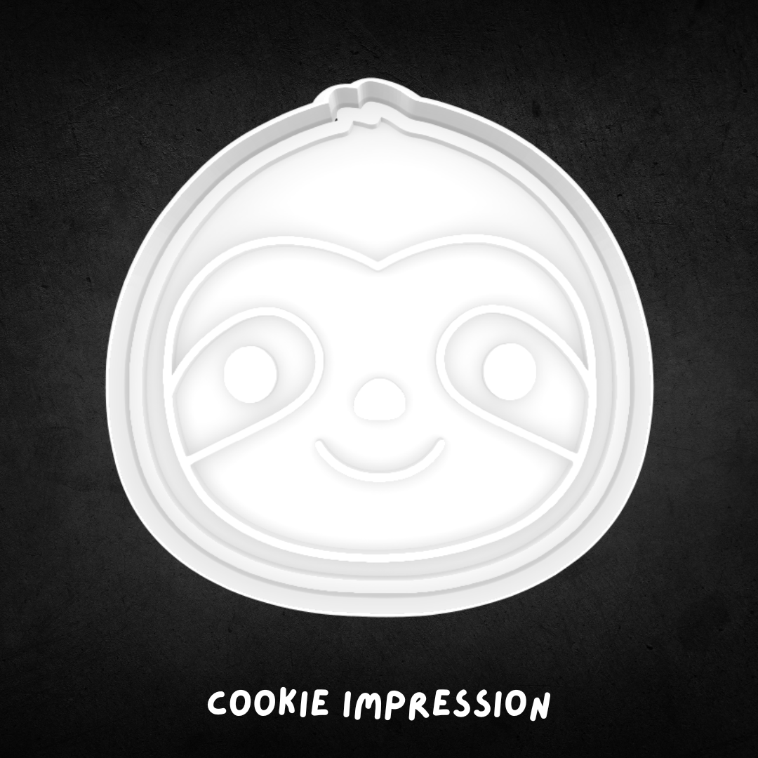 Sloth Face Cookie Cutter and Stamp