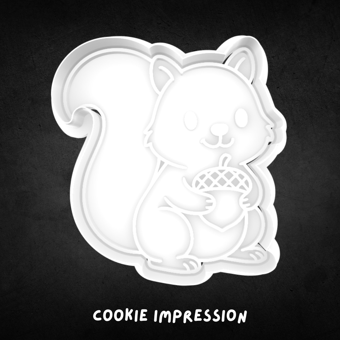 Squirrel Cookie Cutter and Stamp