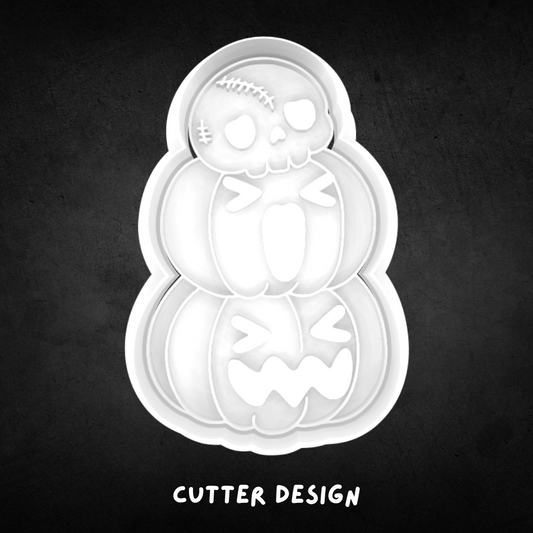 Halloween Stack of Jack-O-Lanterns 02 Cookie Cutter and Stamp