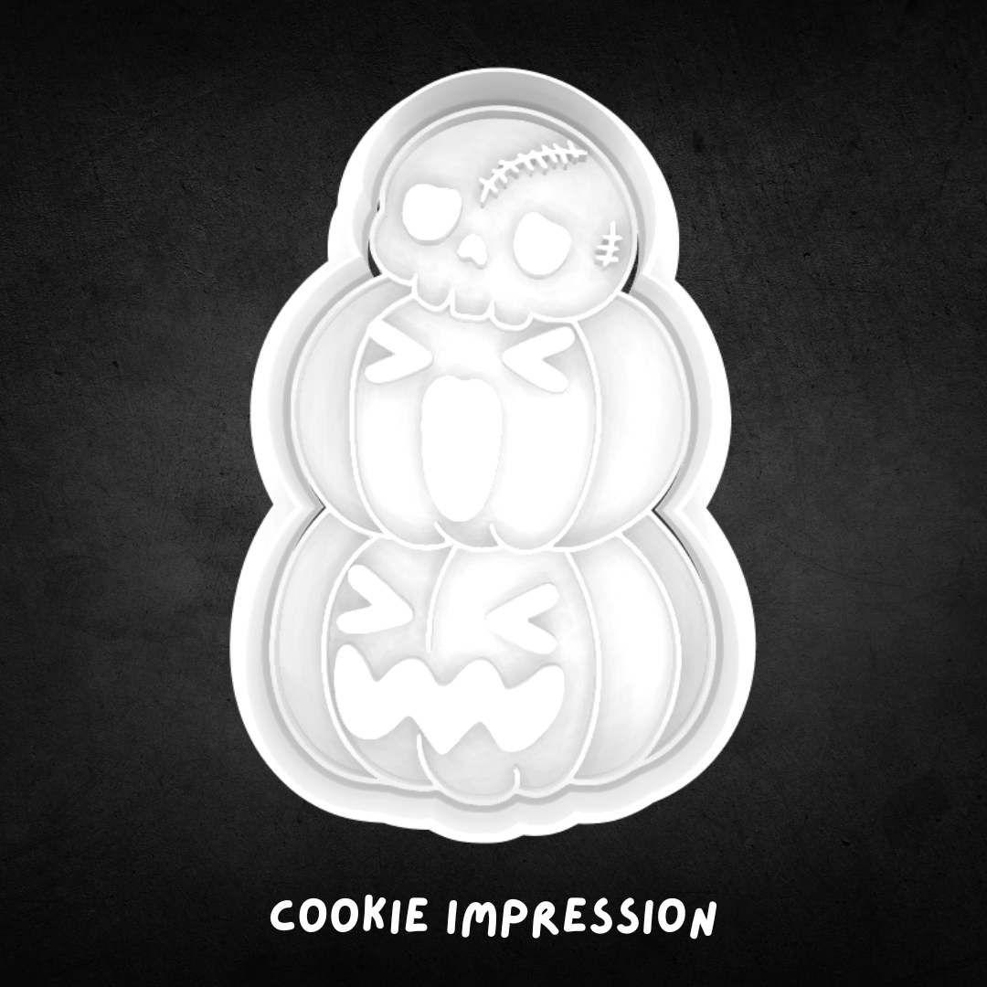 Halloween Stack of Jack-O-Lanterns 02 Cookie Cutter and Stamp