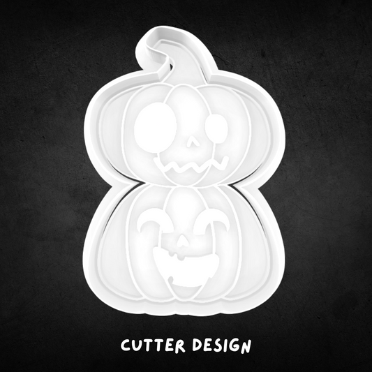 Halloween Stack of Jack-O-Lanterns 03 Cookie Cutter and Stamp