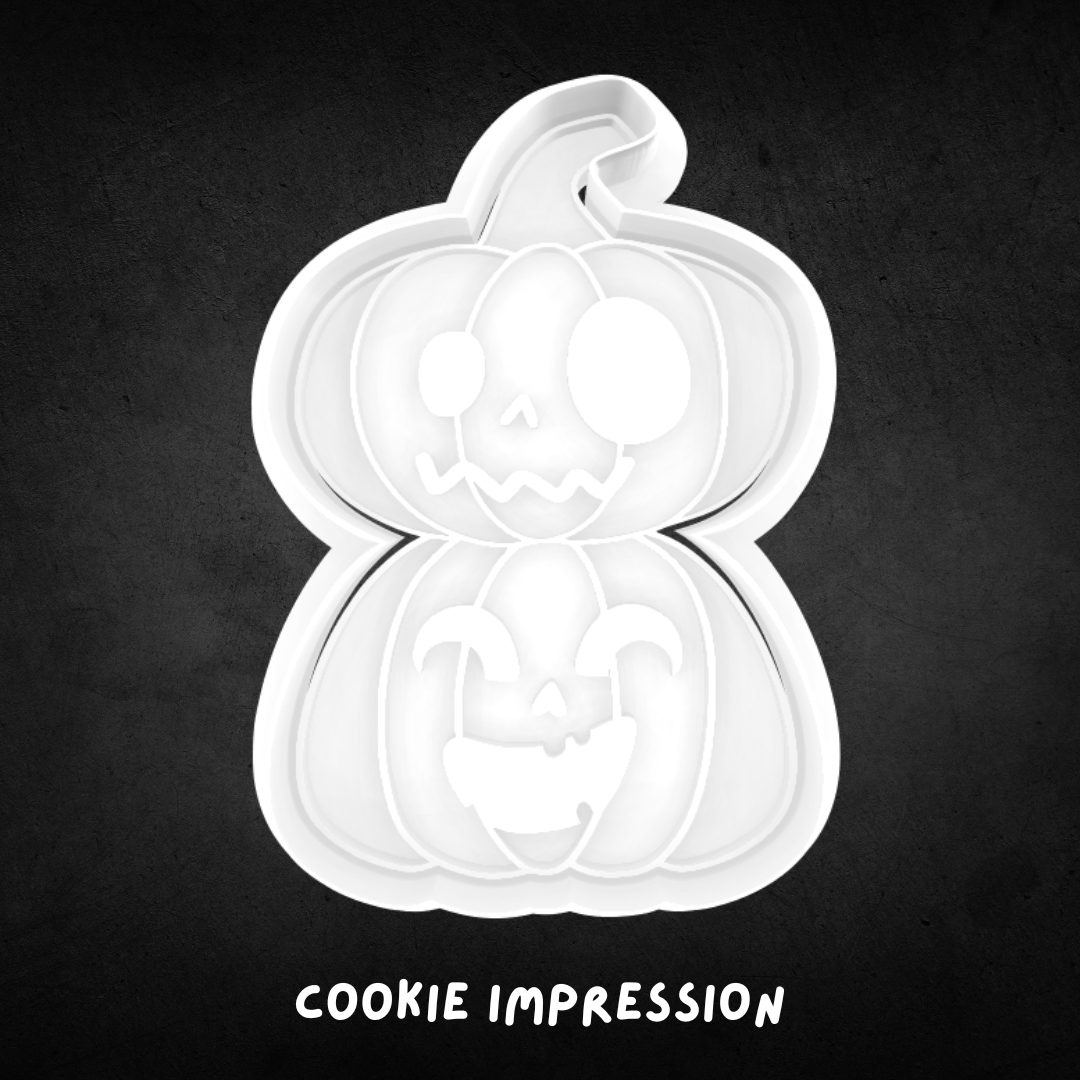Halloween Stack of Jack-O-Lanterns 03 Cookie Cutter and Stamp