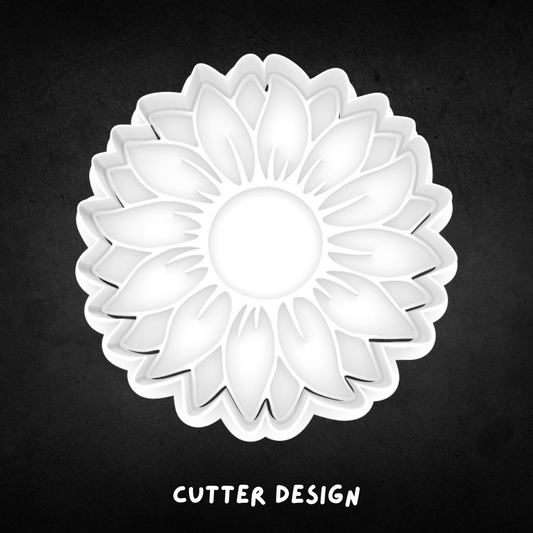 Sunflower Cookie Cutter and Stamp