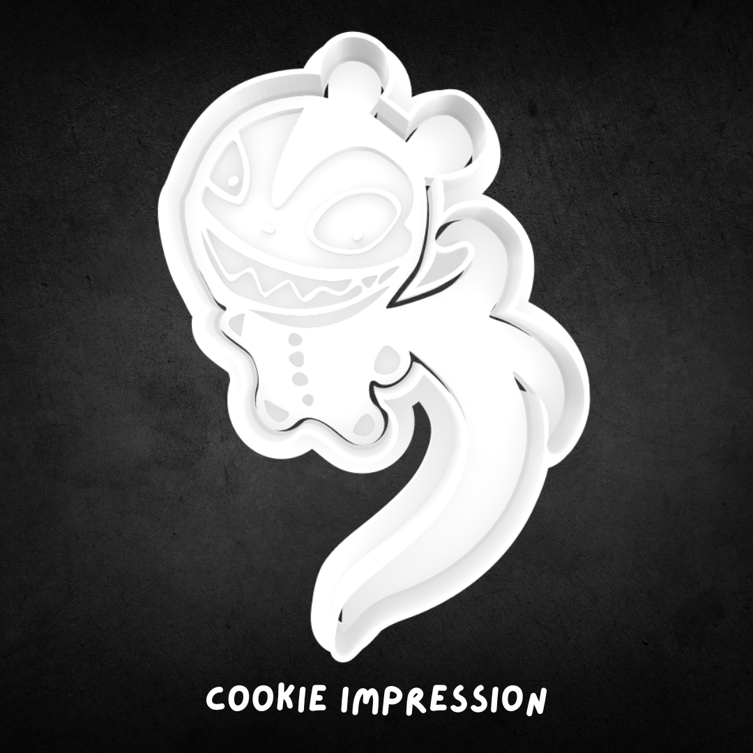Nightmare Before Christmas Inspired Vampire Teddy Cookie Cutter and Stamp