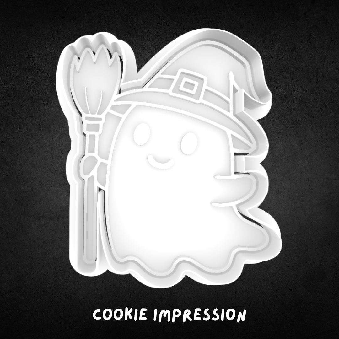 Witch Ghost Cookie Cutter and Stamp