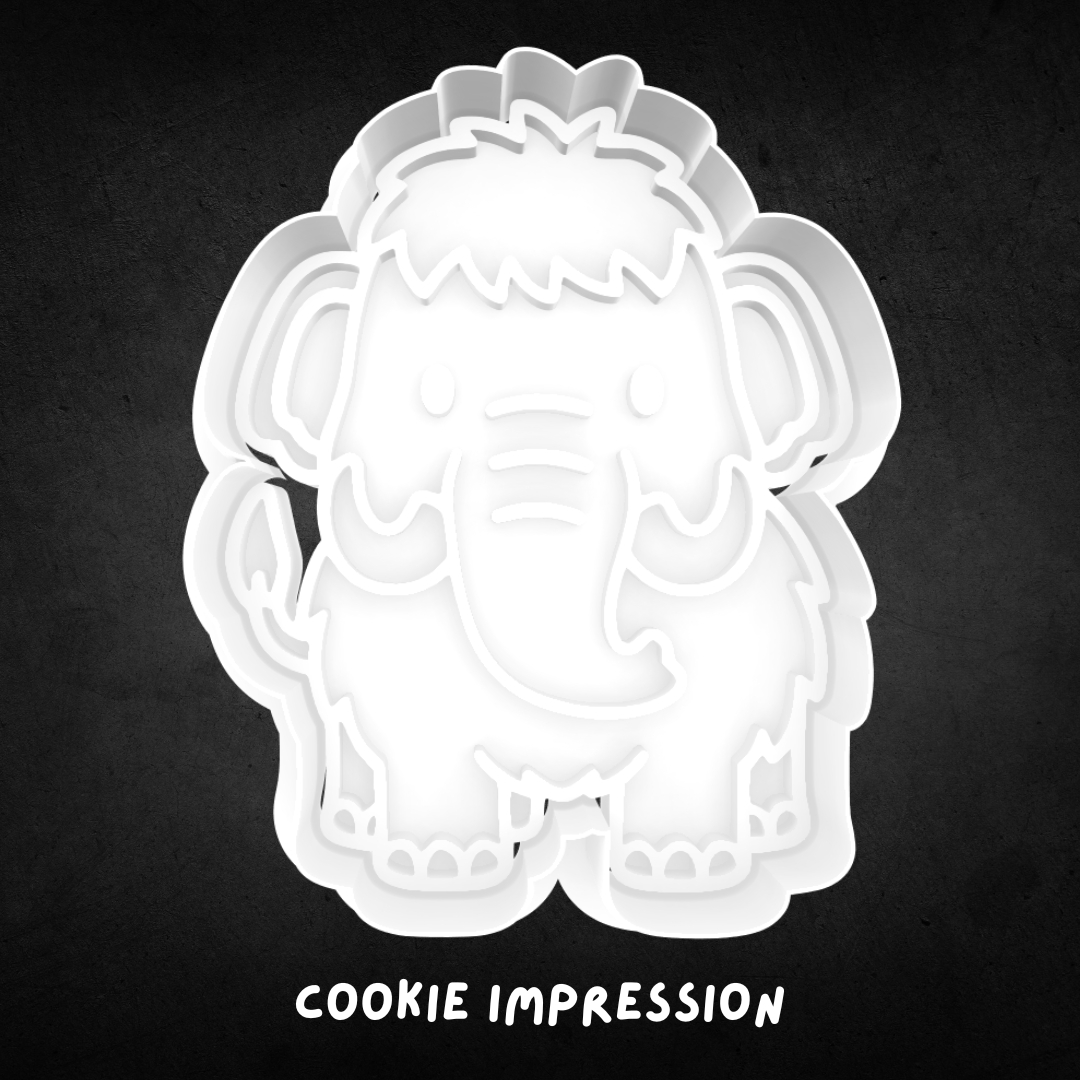 Woolly Mammoth Cookie Cutter and Stamp