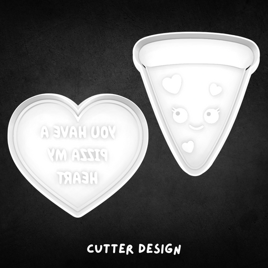 Pizza My Heart (Set of 2) Cookie Cutter and Stamp