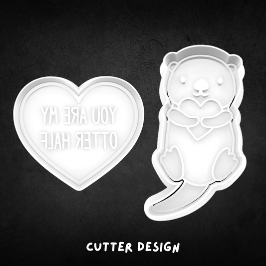 Otter Half (Set of 2) Cookie Cutter and Stamp
