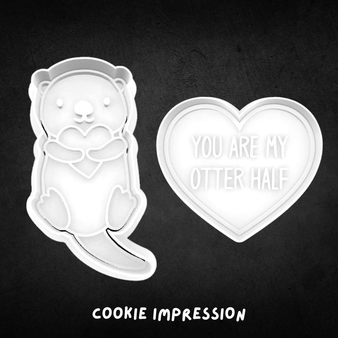 Otter Half (Set of 2) Cookie Cutter and Stamp