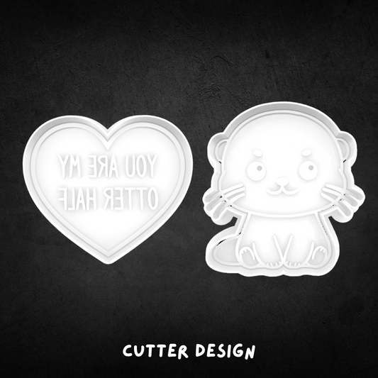 Otter Half (Set of 2) Cookie Cutter and Stamp