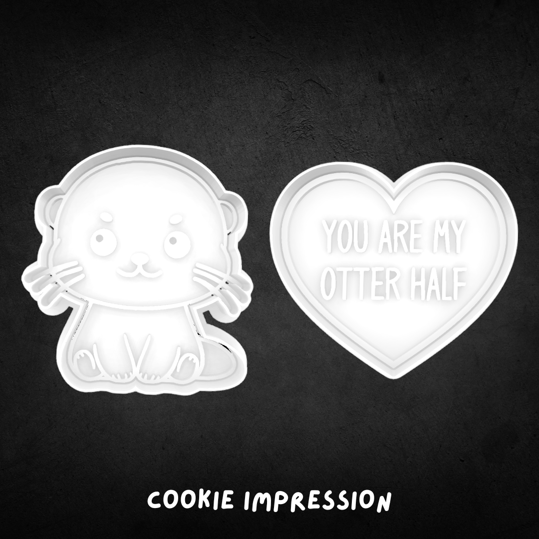 Otter Half (Set of 2) Cookie Cutter and Stamp