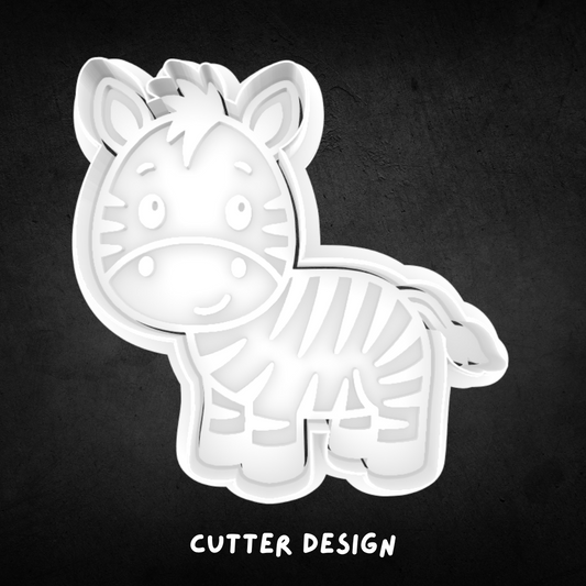 Zebra Cookie Cutter and Stamp