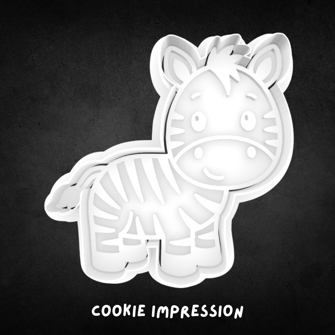 Zebra Cookie Cutter and Stamp