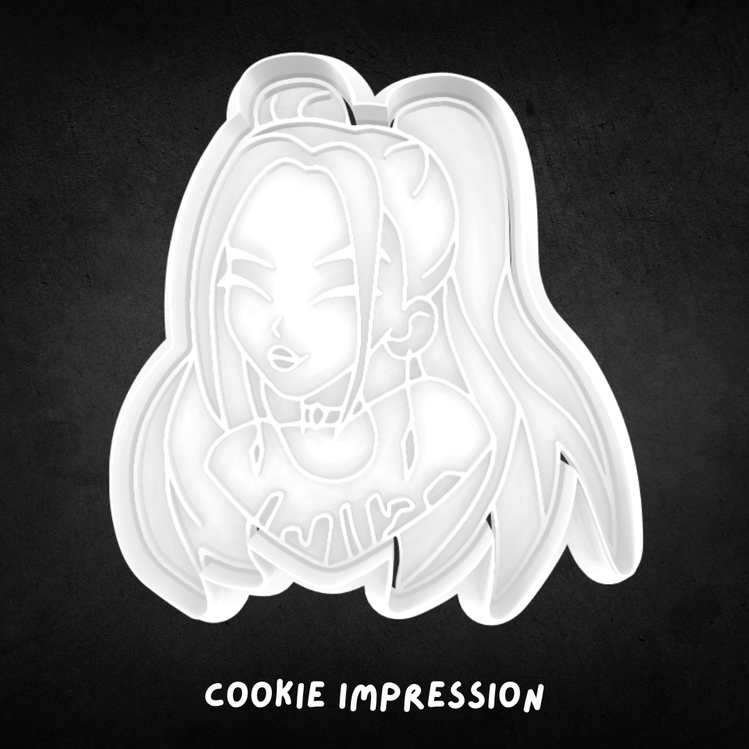 K-pop Demon Hunters Inspired Mira Cookie Cutter and Stamp