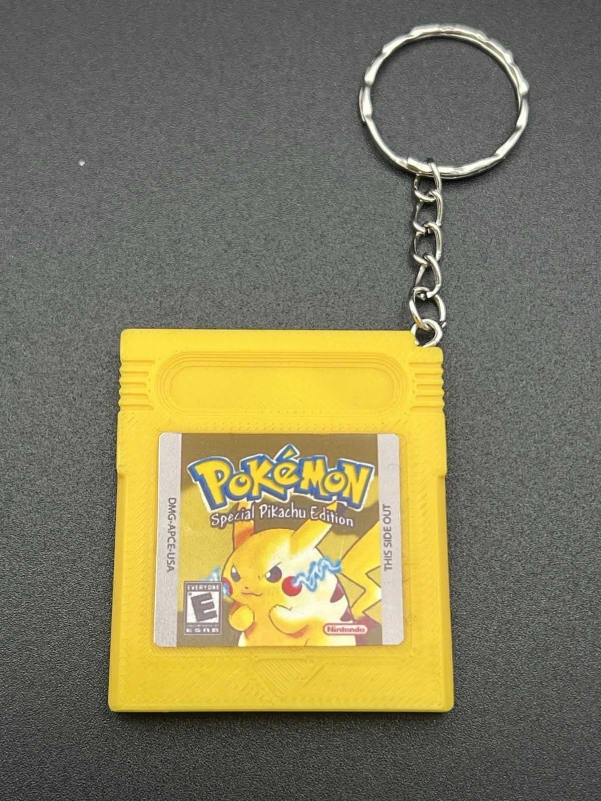 Gameboy Cartridge Keychain / Bag Charm 3D Printed Fan Art Pokemon Yellow Version