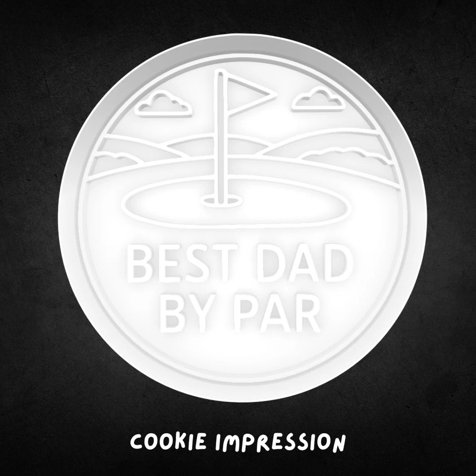 Best Dad by Par Cookie Cutter and Stamp