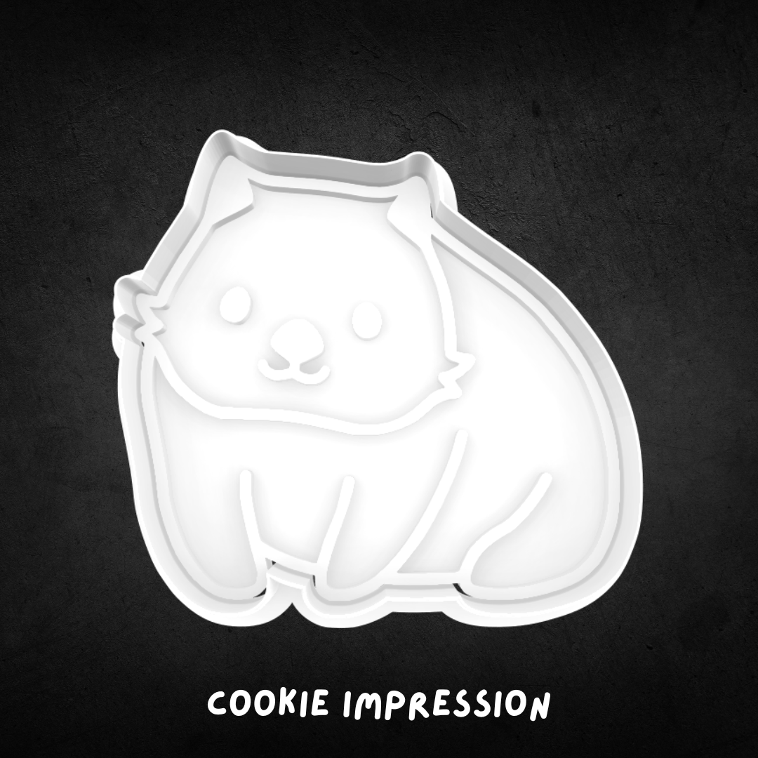 Wombat Cookie Cutter and Stamp