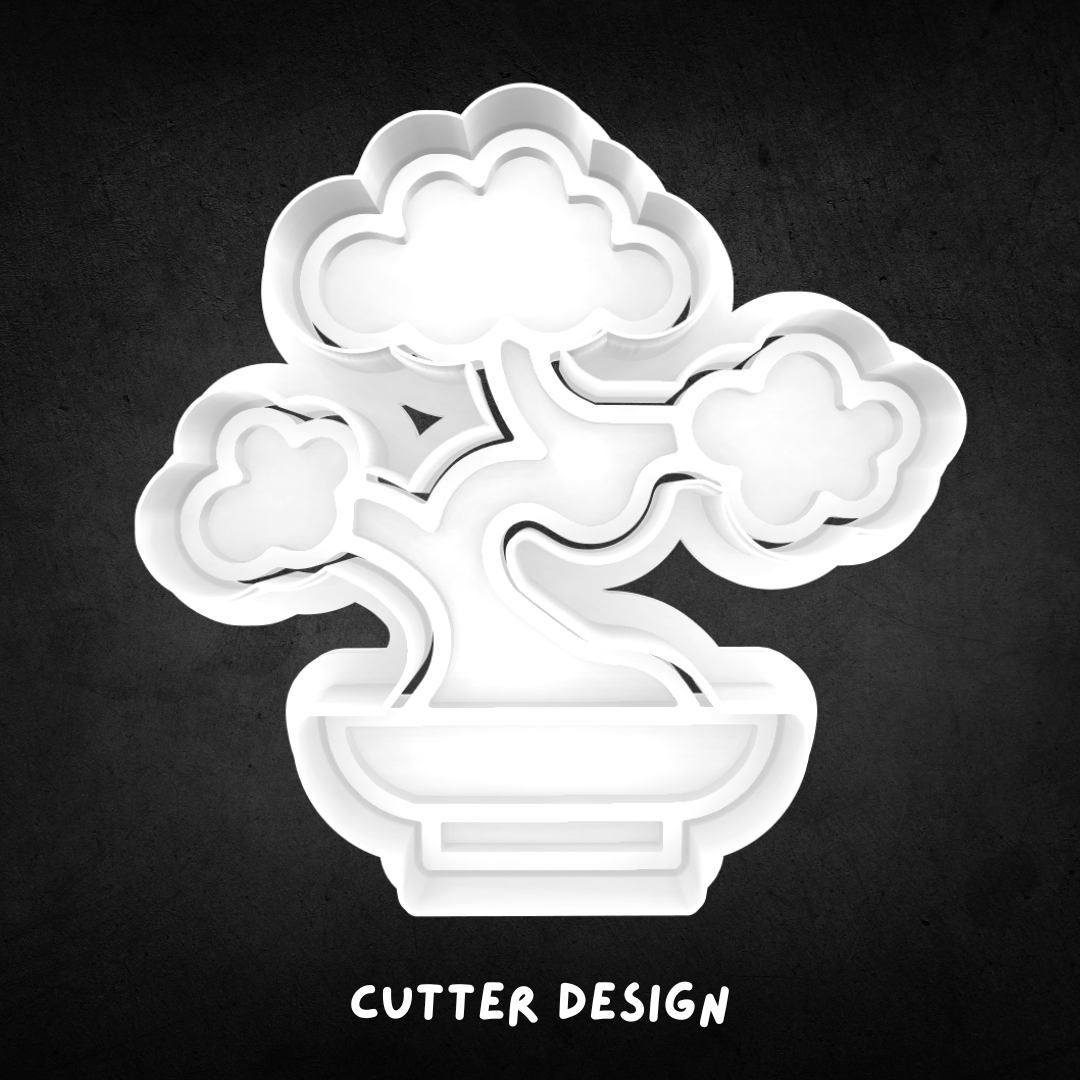 Bonsai Tree Cookie Cutter and Stamp